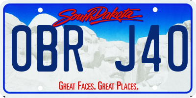 SD license plate 0BRJ40