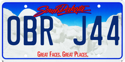 SD license plate 0BRJ44