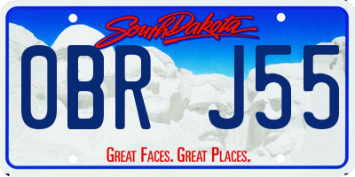 SD license plate 0BRJ55