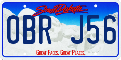SD license plate 0BRJ56
