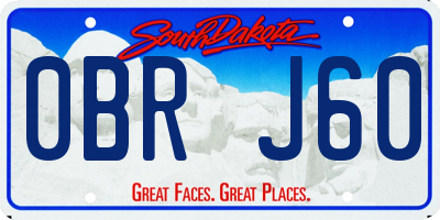 SD license plate 0BRJ60