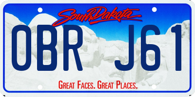 SD license plate 0BRJ61