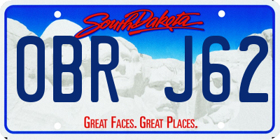 SD license plate 0BRJ62