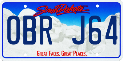 SD license plate 0BRJ64