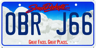 SD license plate 0BRJ66