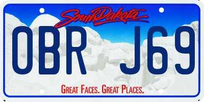 SD license plate 0BRJ69