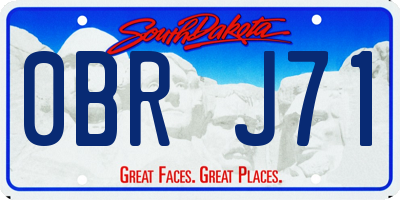 SD license plate 0BRJ71