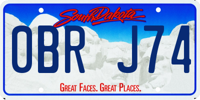 SD license plate 0BRJ74