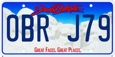 SD license plate 0BRJ79