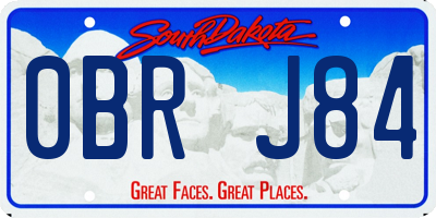 SD license plate 0BRJ84