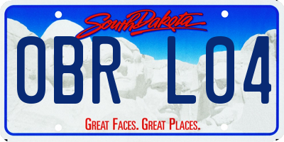 SD license plate 0BRL04