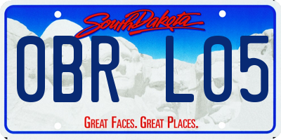 SD license plate 0BRL05
