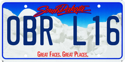 SD license plate 0BRL16