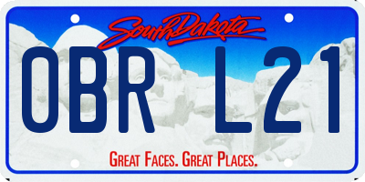 SD license plate 0BRL21