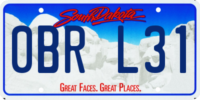 SD license plate 0BRL31