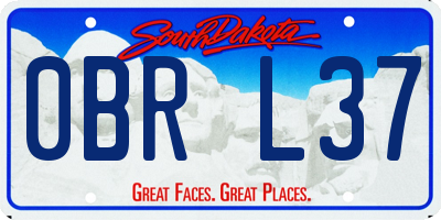 SD license plate 0BRL37