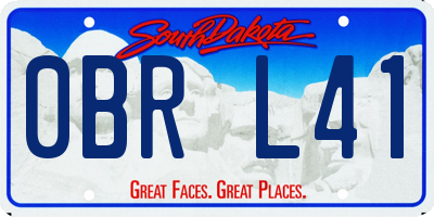 SD license plate 0BRL41