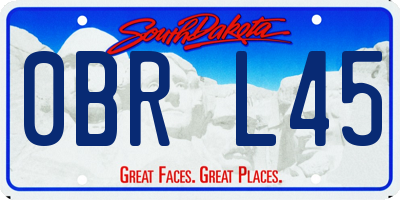 SD license plate 0BRL45