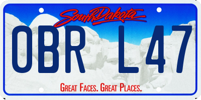 SD license plate 0BRL47