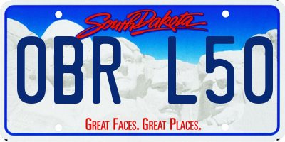SD license plate 0BRL50
