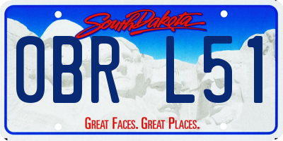 SD license plate 0BRL51
