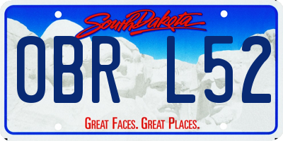 SD license plate 0BRL52