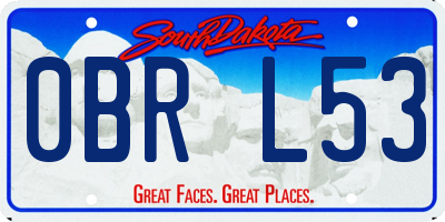 SD license plate 0BRL53