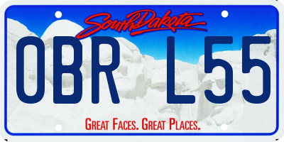 SD license plate 0BRL55
