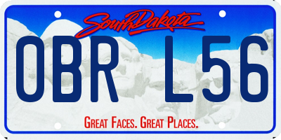 SD license plate 0BRL56