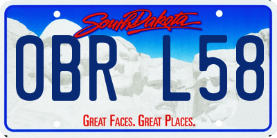 SD license plate 0BRL58