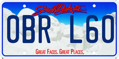 SD license plate 0BRL60