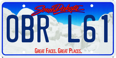 SD license plate 0BRL61