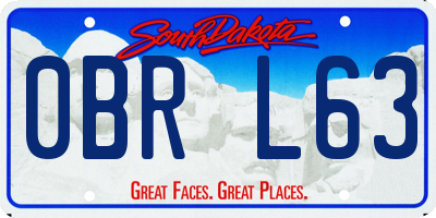 SD license plate 0BRL63