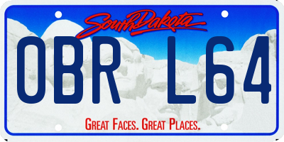 SD license plate 0BRL64