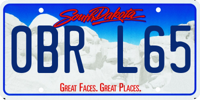 SD license plate 0BRL65