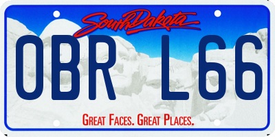 SD license plate 0BRL66