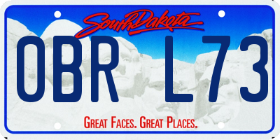 SD license plate 0BRL73