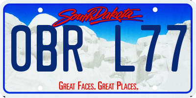 SD license plate 0BRL77