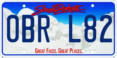 SD license plate 0BRL82