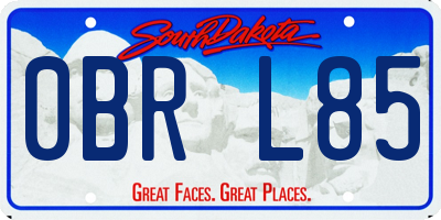 SD license plate 0BRL85
