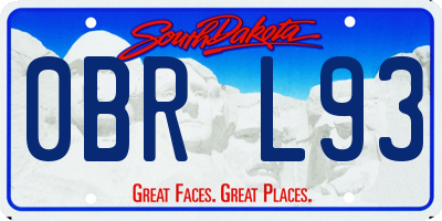 SD license plate 0BRL93