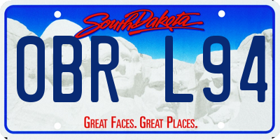 SD license plate 0BRL94