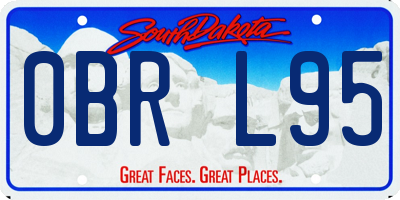 SD license plate 0BRL95