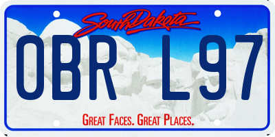 SD license plate 0BRL97