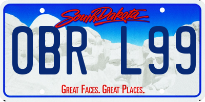 SD license plate 0BRL99