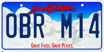 SD license plate 0BRM14
