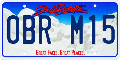 SD license plate 0BRM15