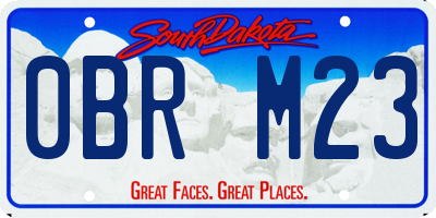 SD license plate 0BRM23