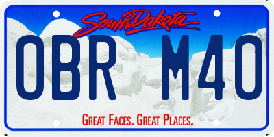 SD license plate 0BRM40