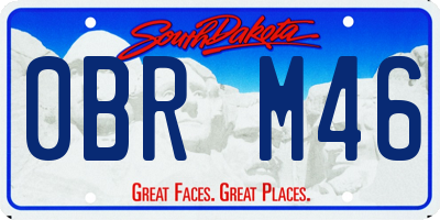 SD license plate 0BRM46